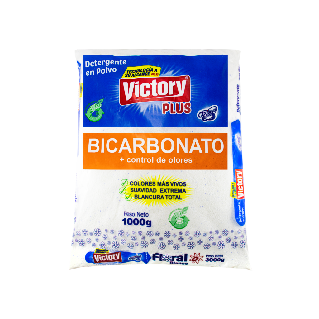 Detergente en polvo bicarbonato